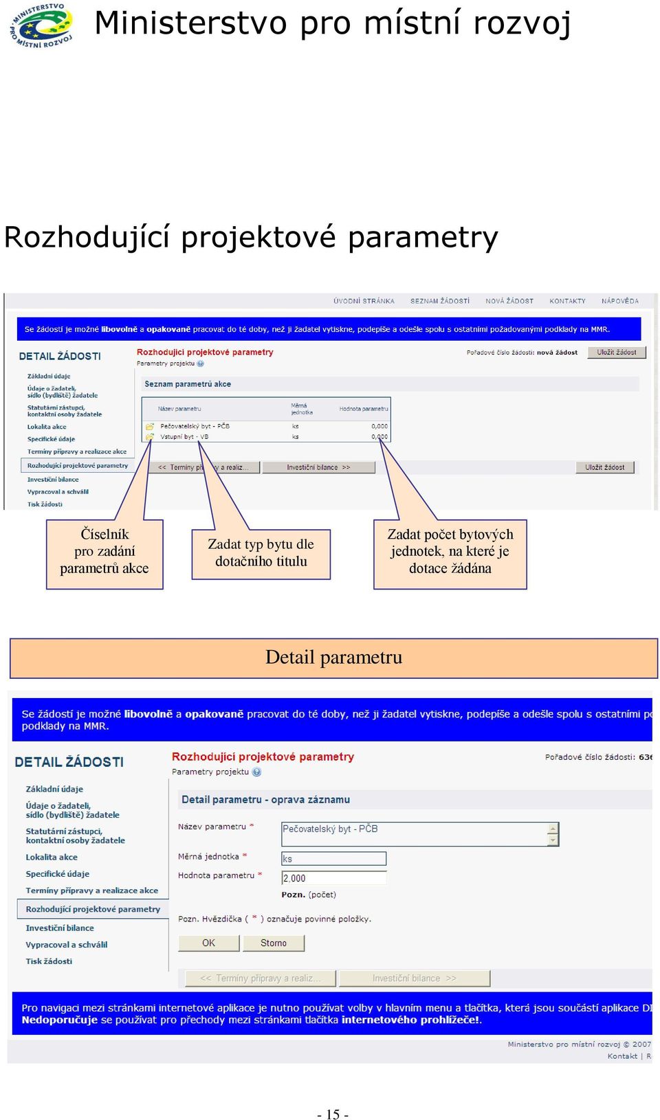 dotačního titulu Zadat počet bytových