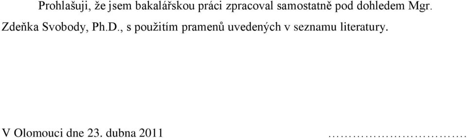 Zdeňka Svobody, Ph.D.