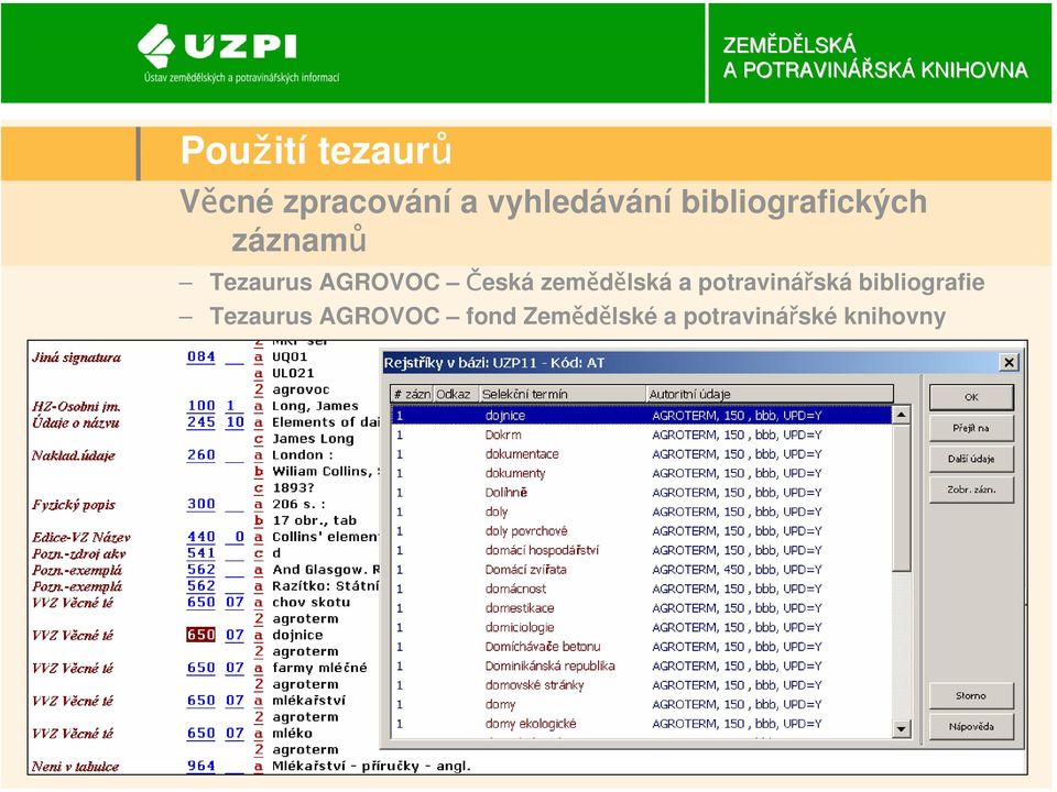 zemědělská a potravinářská bibliografie