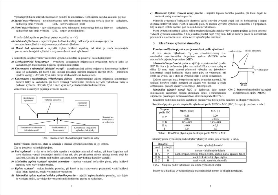 výbušnosti - nejvyšší procento nebo hmotnostní koncentrace hořlavé látky se vzduchem, od které už není směs výbušná (UEL - upper explosion limit) U hořlavých kapalin se používají pojmy: (vyjadřují se