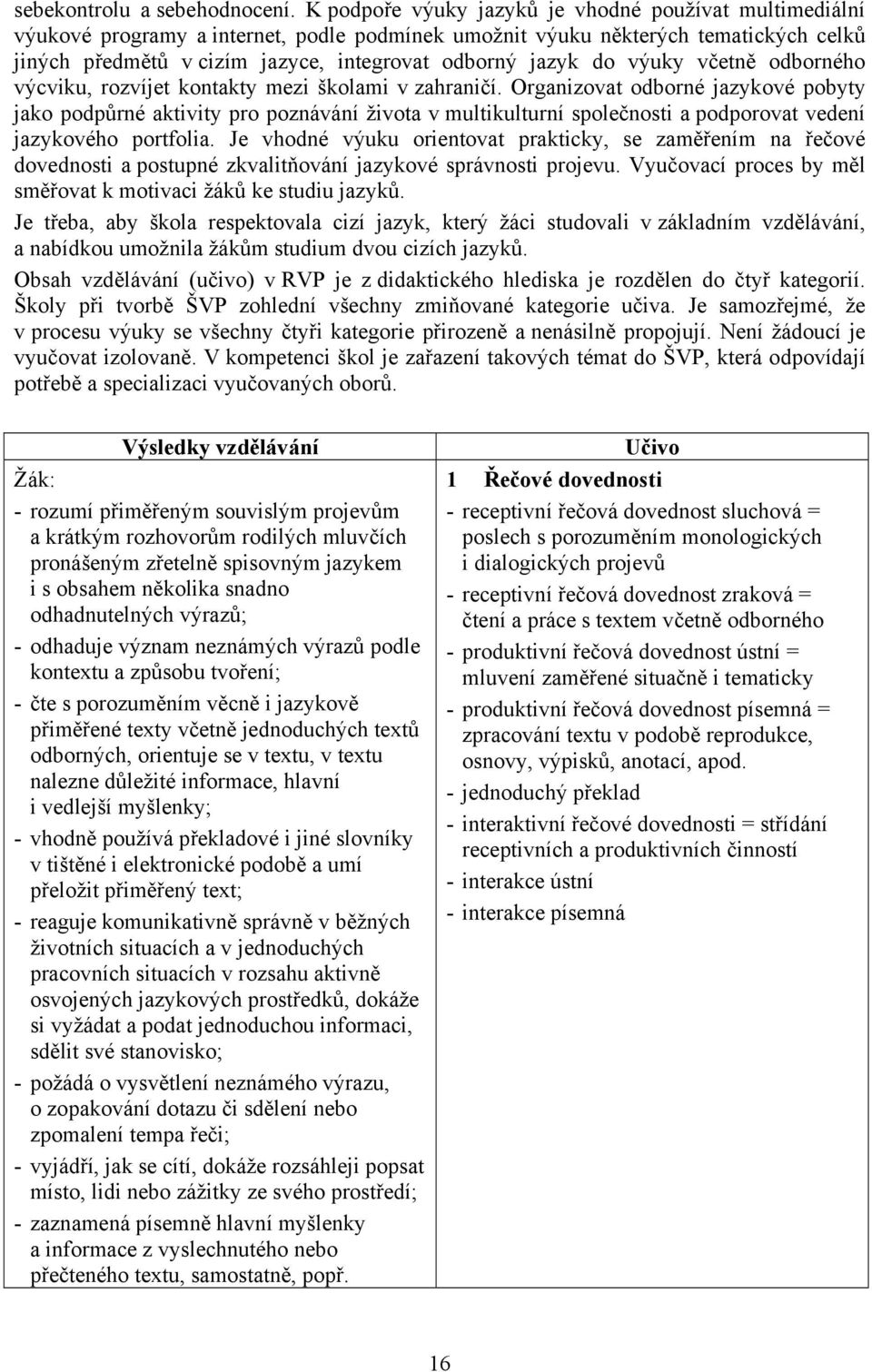 do výuky včetně odborného výcviku, rozvíjet kontakty mezi školami v zahraničí.