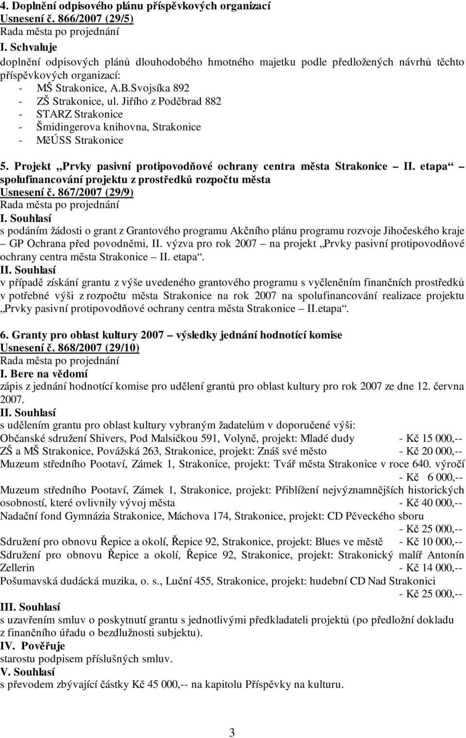 Jiřího z Poděbrad 882 - STARZ Strakonice - Šmidingerova knihovna, Strakonice - MěÚSS Strakonice 5. Projekt Prvky pasivní protipovodňové ochrany centra města Strakonice II.