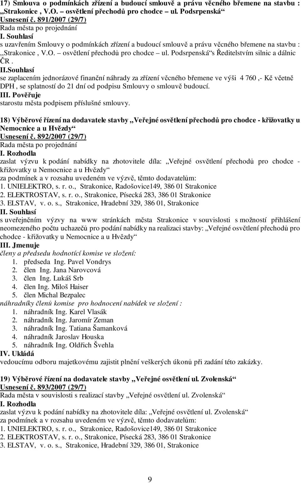 Podsrpenská s Ředitelstvím silnic a dálnic ČR. II.