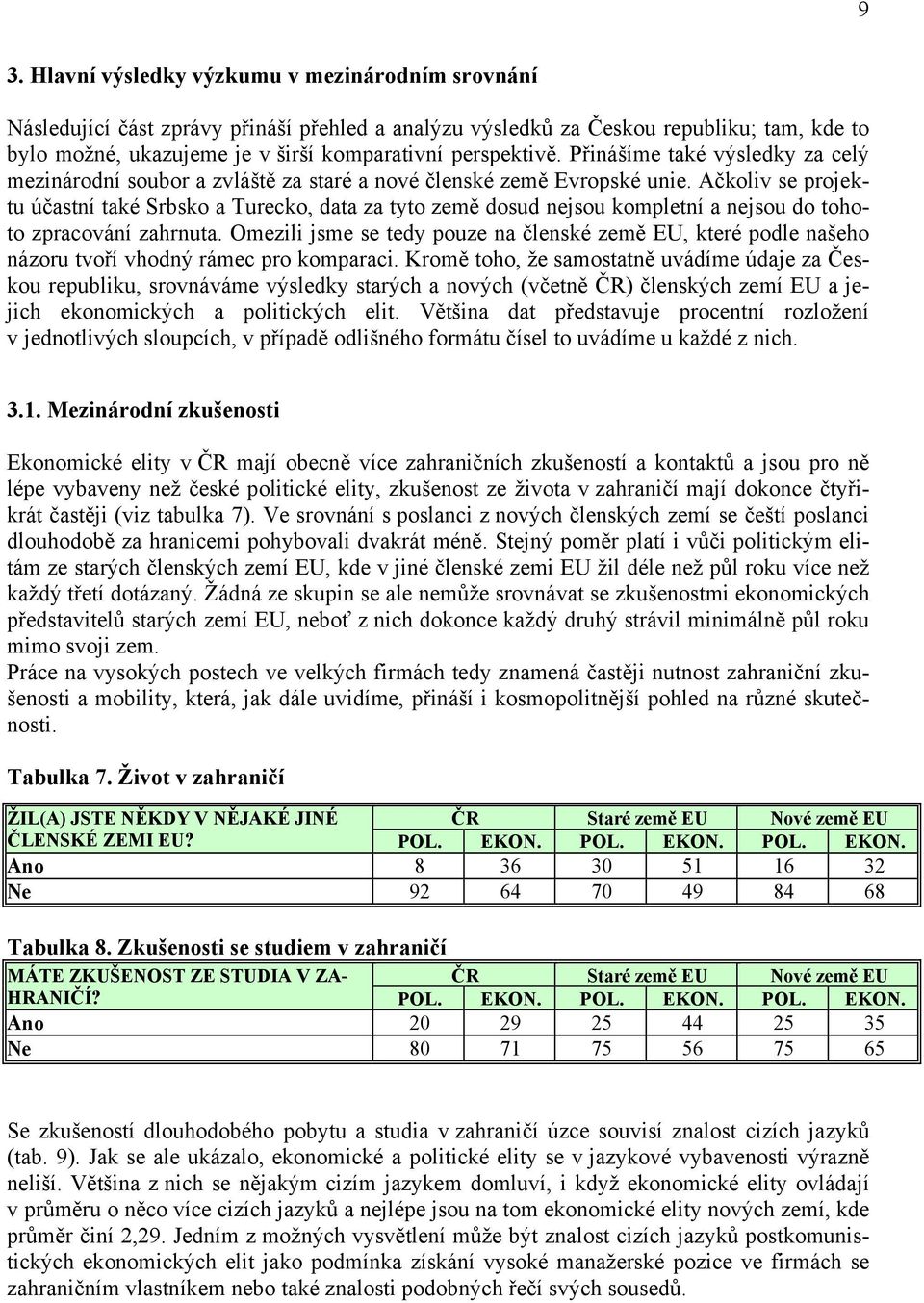 Ačkoliv se projektu účastní také Srbsko a Turecko, data za tyto země dosud nejsou kompletní a nejsou do tohoto zpracování zahrnuta.