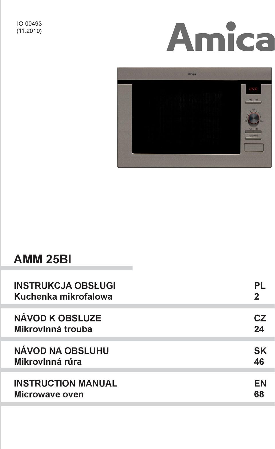 mikrofalowa 2 NÁVOD K OBSLUZE CZ Mikrovlnná