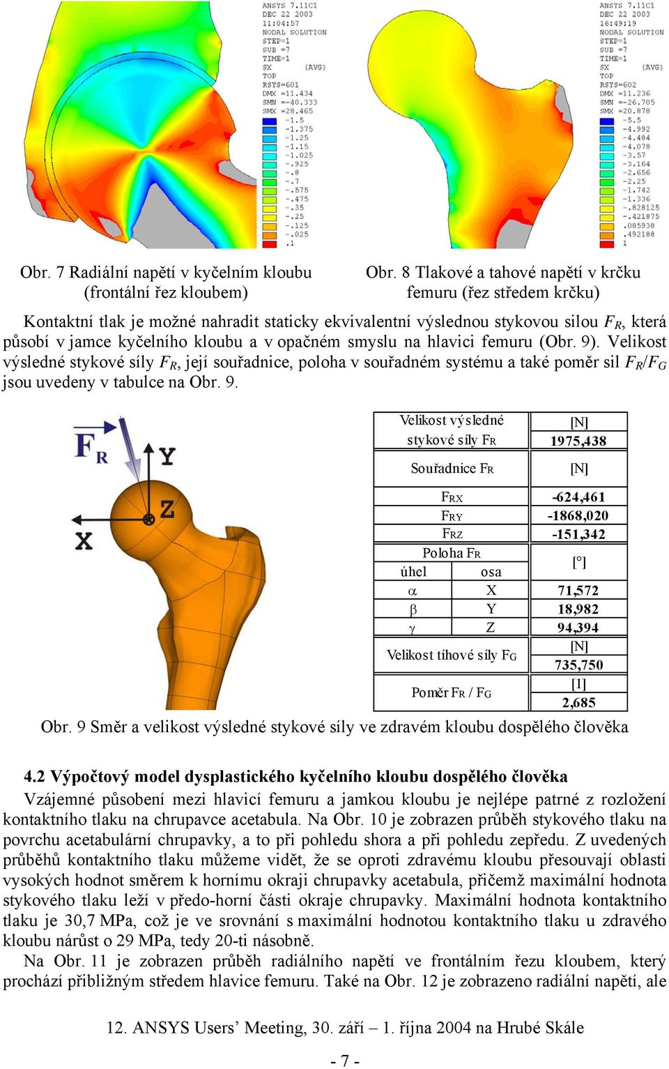 smyslu na hlavici femuru (Obr. 9)