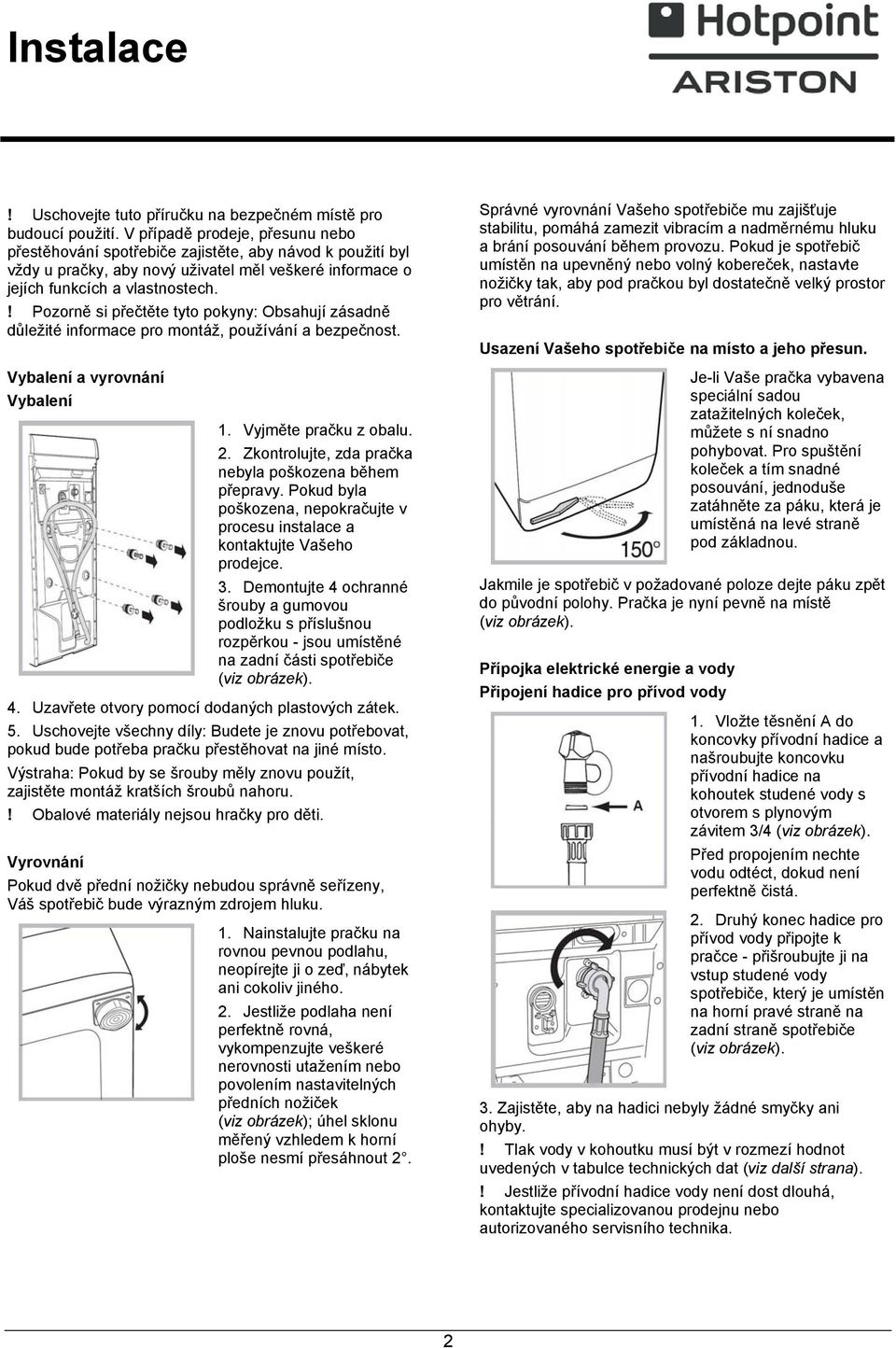 Návod k obsluze PRAČKA. Obsah ARTXL 89 - PDF Free Download