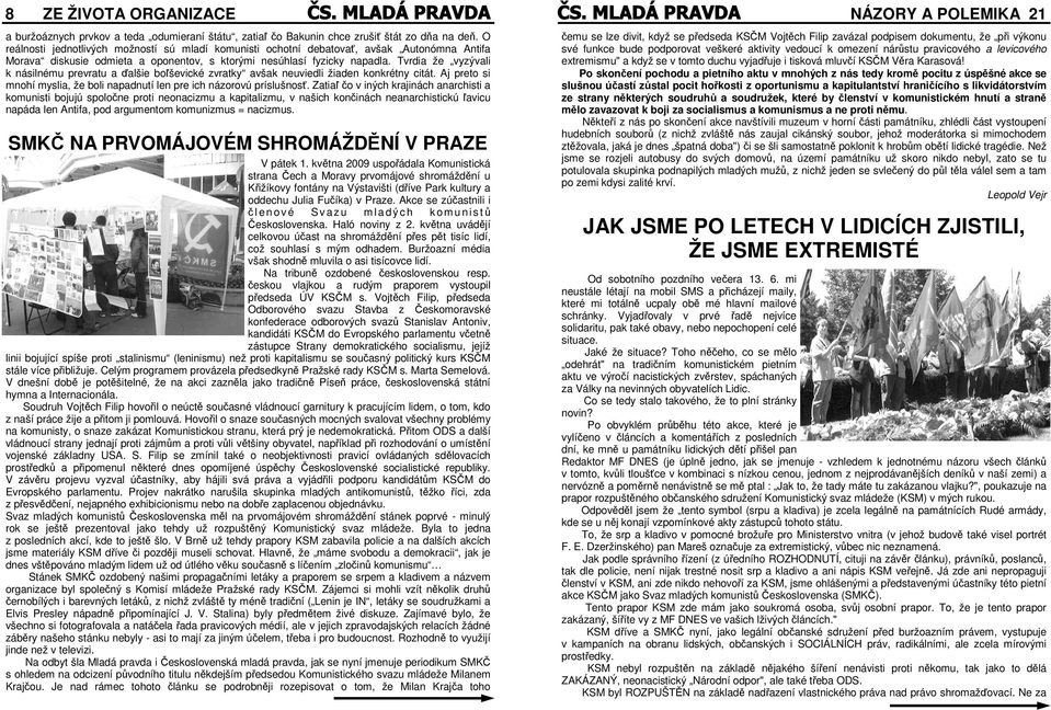 28 POSLEDNÍ STRANA ČERVENEC 2009 ČÍSLO 2 ROČNÍK 1 ČASOPIS SVAZU MLADÝCH  KOMUNISTŮ ČESKOSLOVENSKA MSO - PDF Stažení zdarma