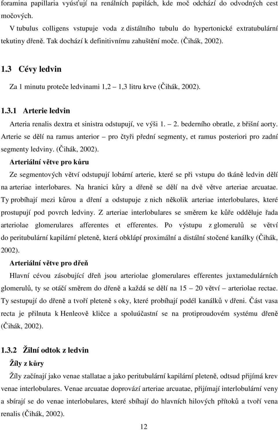 2. bederního obratle, z břišní aorty. Arterie se dělí na ramus anterior pro čtyři přední segmenty, et ramus posteriori pro zadní segmenty ledviny. (Čihák, 2002).