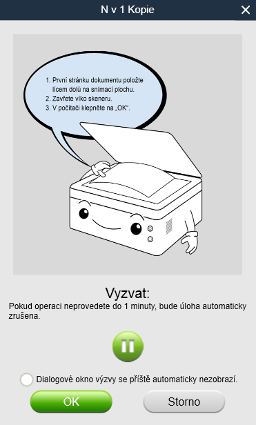 2. Verze pro Windows N v 1 Kopie Chcete-li kopírovat větší počet stránek na jediný list papíru, postupujte takto: 1. Na stránce Kopírování klikněte na tlačítko [Další nastavení].