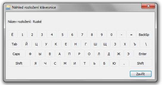 Pokud chcete zjistit, jaké bude rozložení kláves na klávesnici, klikněte na tlačítko Náhled.