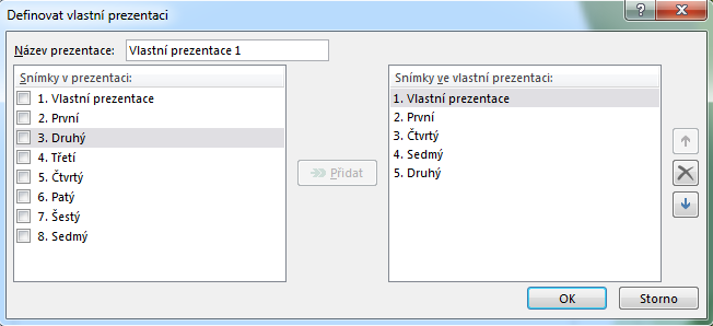 9. Vytvoření a předvedení vlastní prezentace Vytvořením vlastních prezentací v aplikaci Microsoft Office PowerPoint 2013 lze upravit jednu prezentaci pro různé posluchače.