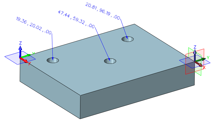 Pokud nezadáte žádný souřadnicový systém, ZW3D automaticky přiřadí v danou dobu aktivovaný souřadnicový systém. 1.