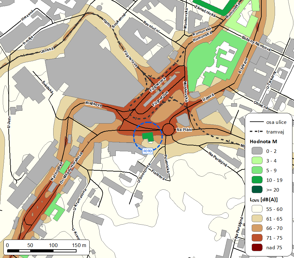 5.2.1 Hotspot č. 1 Jedná se o obytný dům ležící v těsné blízkosti frekventované silnice Dr. Milady Horákové, u kruhového objezdu.