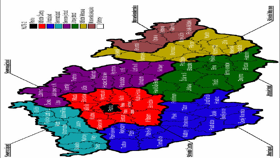 PŘÍLOHA 1 Mapa regionů NUTS 2 a adresy Státního zemědělského intervenčního fondu a Řídících orgánů operačních programů.