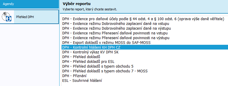 Obr. 13 - Průvodce uzávěrkou DPH - Parametry Na detailu položky uzávěrky DPH je možné si zobrazit přehled dokladů, které jsou součástí KH DPH (viz Obr. 14) Obr.