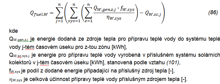 14 Příprava teplé vody stanovení dílčí dodané energie Dílčí