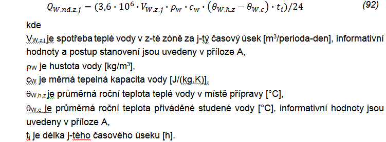 15 Příprava teplé vody stanovení dílčí dodané energie Energie dodaná do