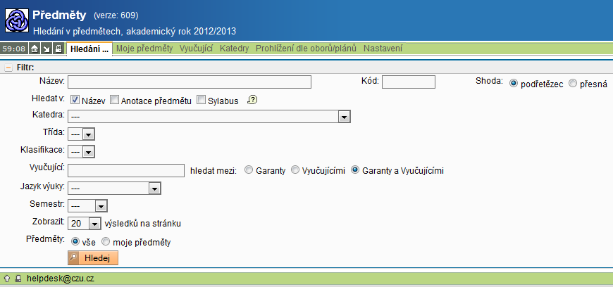 Jak editovat sylabus předmětu? 1. Přihlaste se do IS Studium (hroch.czu.cz) 2. Zvolte roli učitel. V případě, že jste pedagog a tuto roli nemáte, kontaktujte oddělení Helpdesk emailem helpdesk@czu.cz. 3.