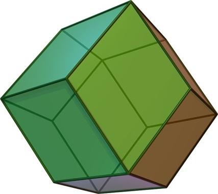 obrázek) Zkosený dodekaedr má 92 stěn z toho je 12 pětiúhelníků a 80 rovnostranných trojúhelníků, dále má 150 hran a 60 vrcholů. Má nejvyšší kulovitý tvar ze všech těles Archimedova tvaru.