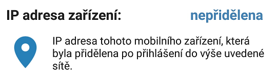 dokončit prohlídku (bod 3.2.5). V tom případě je potřeba v mobilním zařízení zakázat jakékoli automatické přihlašování k jiné síti (viz Návod k obsluze mobilního zařízení). 2.3.3.8 IP adresa zařízení Každé mobilní zařízení přihlášené do bezdrátové sítě obdrží svoji jedinečnou IP adresu (bod 2.