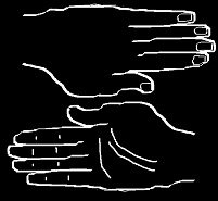 Vodičkův levácký imperativ: 1) pamatuj, že nejsi pravákův zrcadlový obraz 2) máš právo využít stejných výhod při psaní jako pravák 3) ruku stáčej v