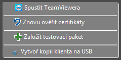 Doplňkové funkce programu Spustit Teamviewera spustí program TeamViewer z kořenového adresáře, pokud je zde k dispozici.