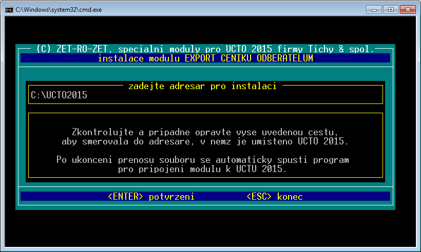 Modul 49 Distribuce ceníků odběratelům je funkční pouze s modulem 31 Sklady, alternativní ceny. 2.1 NSTALACE Z DOS INSTALÁTORU Modul se instaluje z flashdisku, příp.