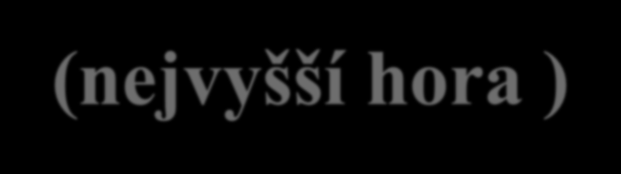 (nejvyšší