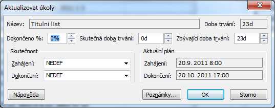 na úrovní projektu (např.