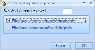 Rozměry dřevěné konstrukce a údaje profilu nejsou v tomto případě relevantní. 12.3.1 Přizpůsobit stěnu střeše Po vytvoření střechy musí být ještě stěny přizpůsobeny střešní ploše.