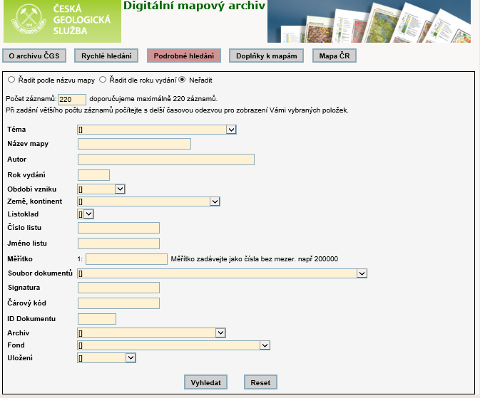 Česká geologická služba 78 860 unikátních dokumentů, s duplikáty ca 102 600