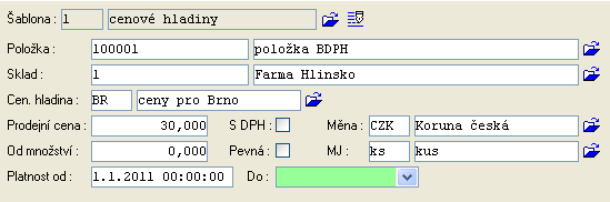 9 Zásoby-cenotvorba Po spuštění vybereme z menu hledisko, podle kterého chceme stanovit prodejní cenu. Stiskneme tlačítko Přidej.