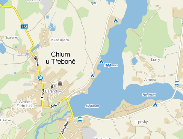 4 Městys Chlum u Třeboně Obrázek 9: Mapa - Chlum u Třeboně Zdroj. Mapy.
