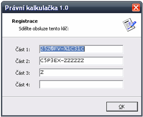 Registrace Právní kalkulačka Systémová příručka 28 o instalaci lokální či síťovou. Pole pro jméno licenčního serveru je v případě telefonické registrace neaktivní.