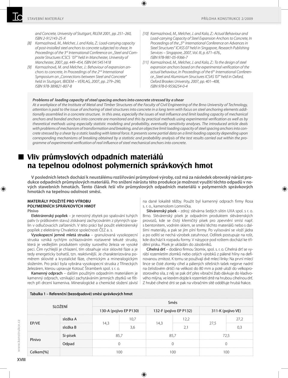 Manchstr, 2007, pp. 449 454, ISBN 0415451418 Karmazínová, M. and Mlchr, J.