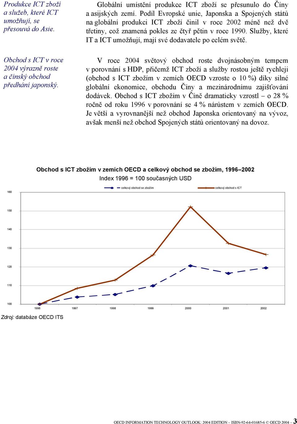 Služby, které IT a ICT umožňují, mají své dodavatele po celém světě. Obchod s ICT v roce 2004 výrazně roste a čínský obchod předhání japonský.