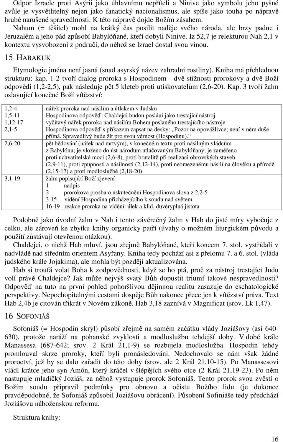 Iz 52,7 je relekturou Nah 2,1 v kontextu vysvobození z područí, do něhož se Izrael dostal svou vinou. 15 HABAKUK Etymologie jména není jasná (snad asyrský název zahradní rostliny).