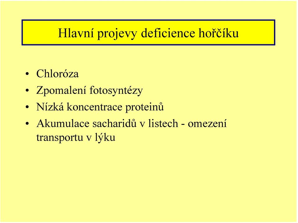 koncentrace proteinů Akumulace