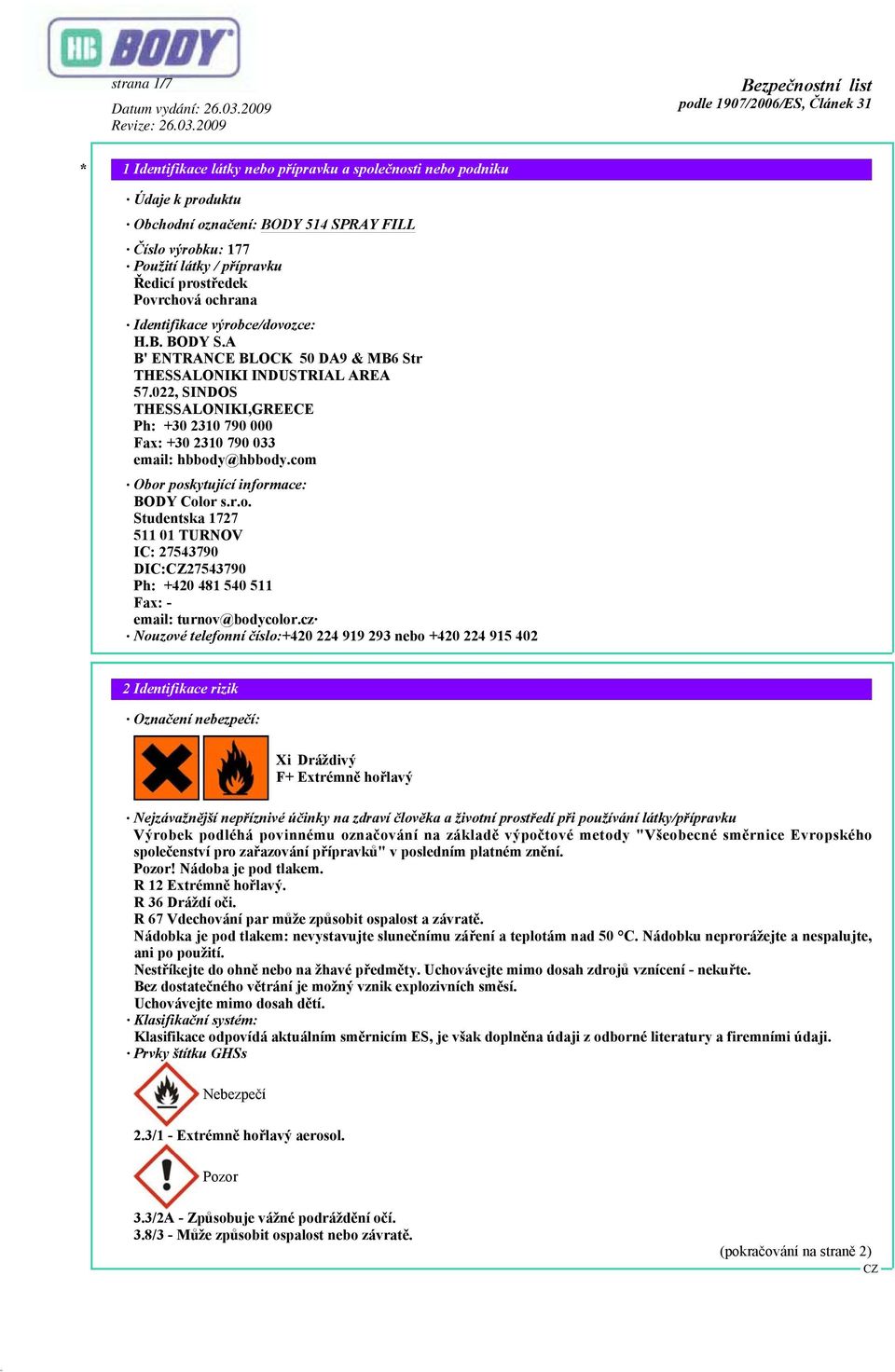 com Obor poskytující informace: BODY Color s.r.o. Studentska 1727 511 01 TURNOV IC: 27543790 DIC:27543790 Ph: +420 481 540 511 Fax: - email: turnov@bodycolor.