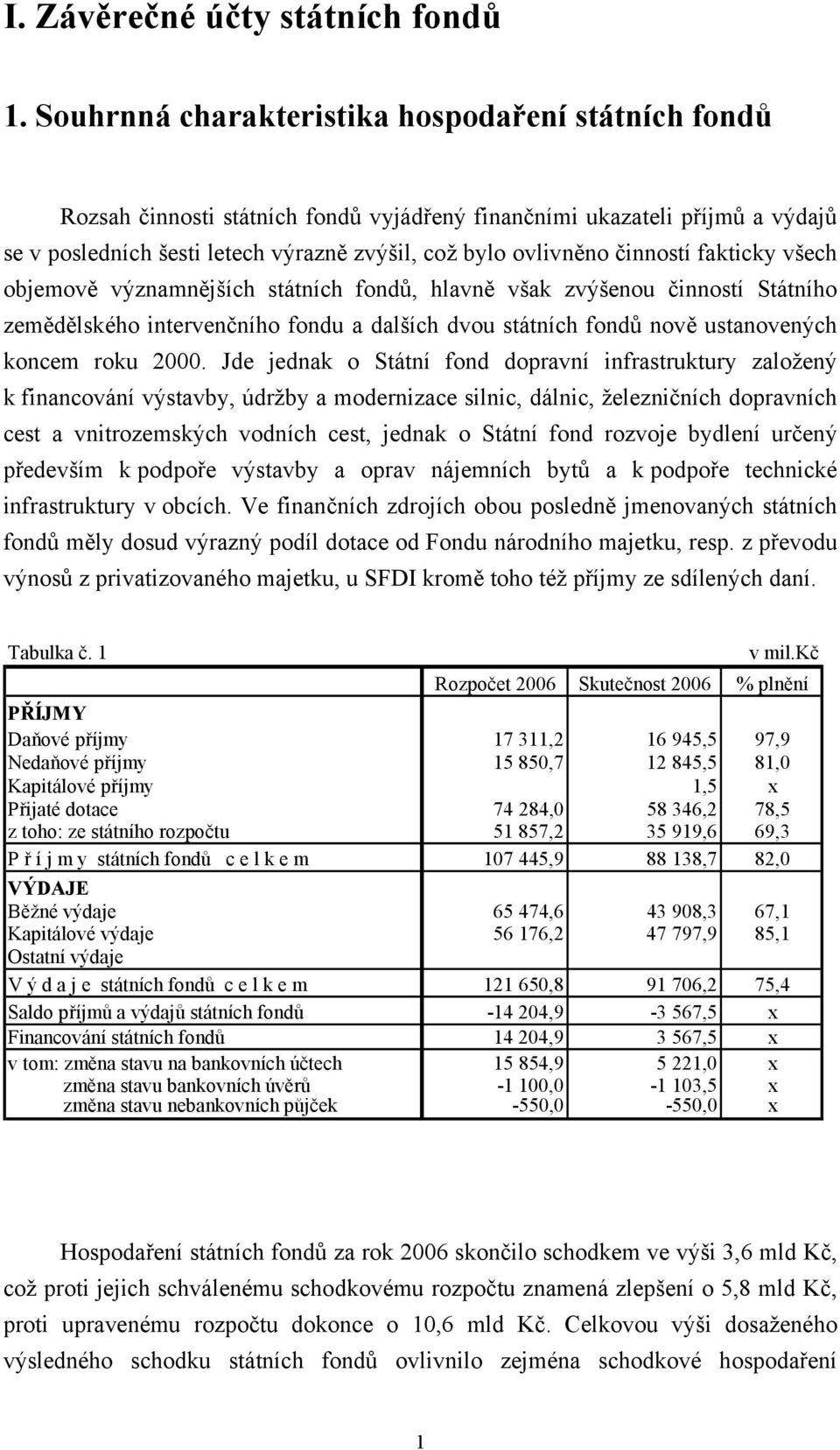 činností fakticky všech objemově významnějších státních fondů, hlavně však zvýšenou činností Státního zemědělského intervenčního fondu a dalších dvou státních fondů nově ustanovených koncem roku 2000.