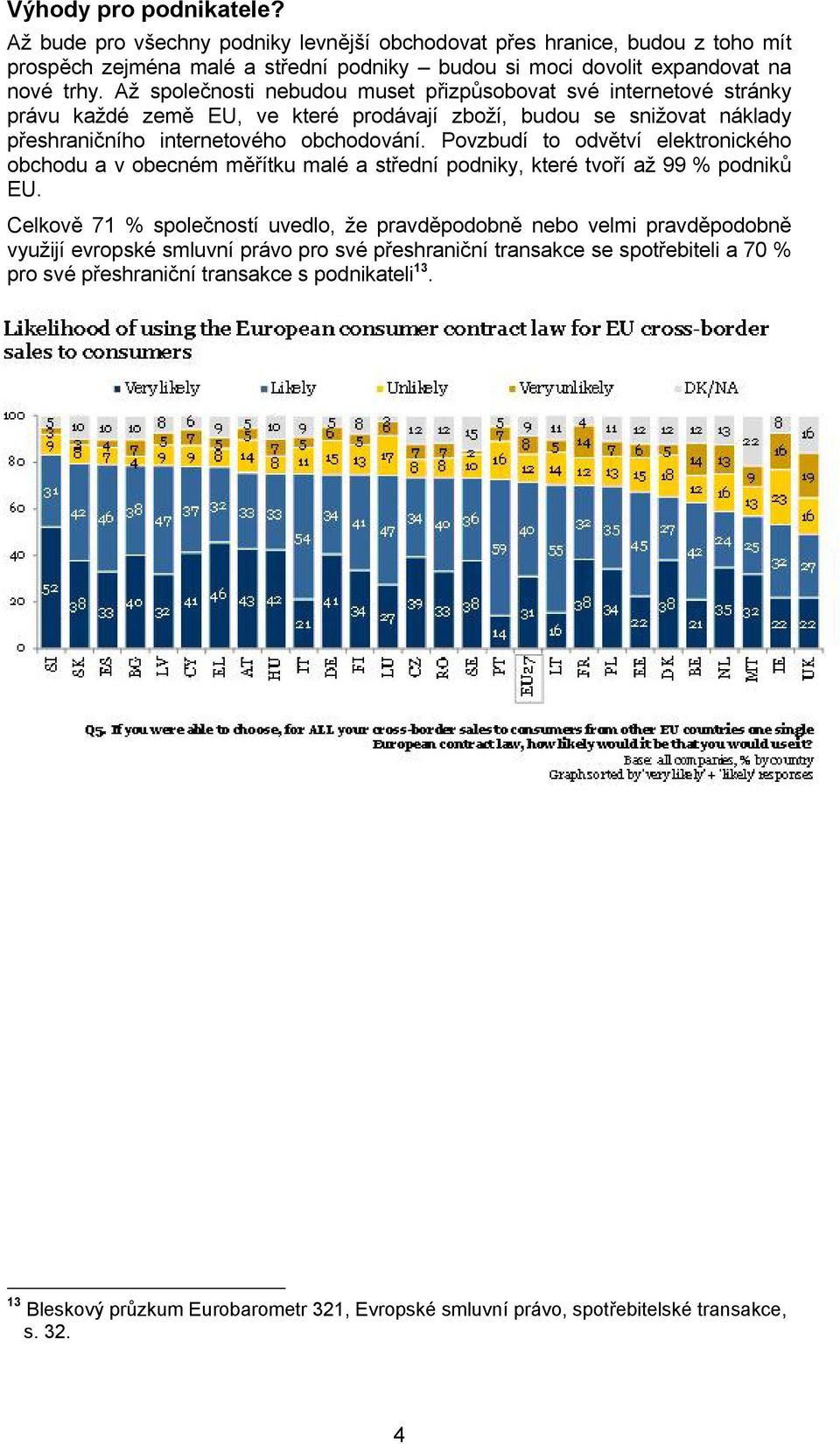 Povzbudí to odvětví elektronického obchodu a v obecném měřítku malé a střední podniky, které tvoří až 99 % podniků EU.