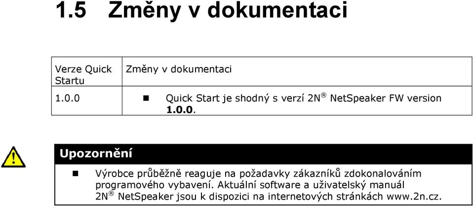 průběžně reaguje na požadavky zákazníků zdokonalováním programového vybavení.