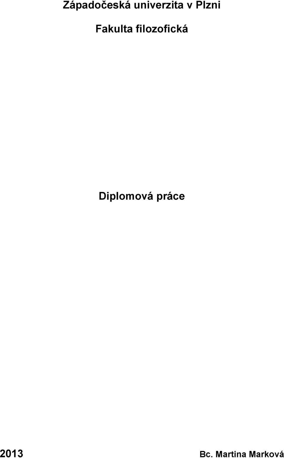 filozofická Diplomová