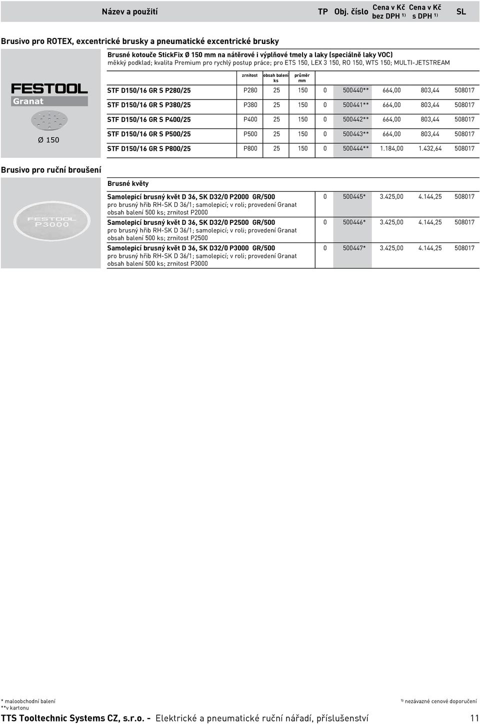 150 0 500441** 664,00 803,44 508017 STF D150/16 GR S P400/25 P400 25 150 0 500442** 664,00 803,44 508017 STF D150/16 GR S P500/25 P500 25 150 0 500443** 664,00 803,44 508017 STF D150/16 GR S P800/25