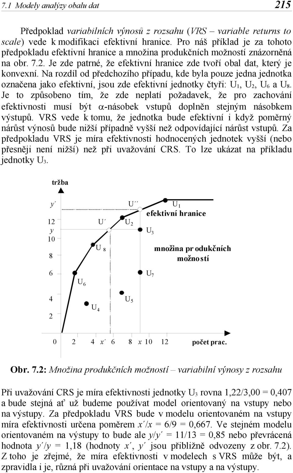 Na rozdíl od předchozího případu, kde byla pouze eda edotka ozačea ako efektví, sou zde efektví edotky čtyř: U 1, U 2, U 6 a U 8.