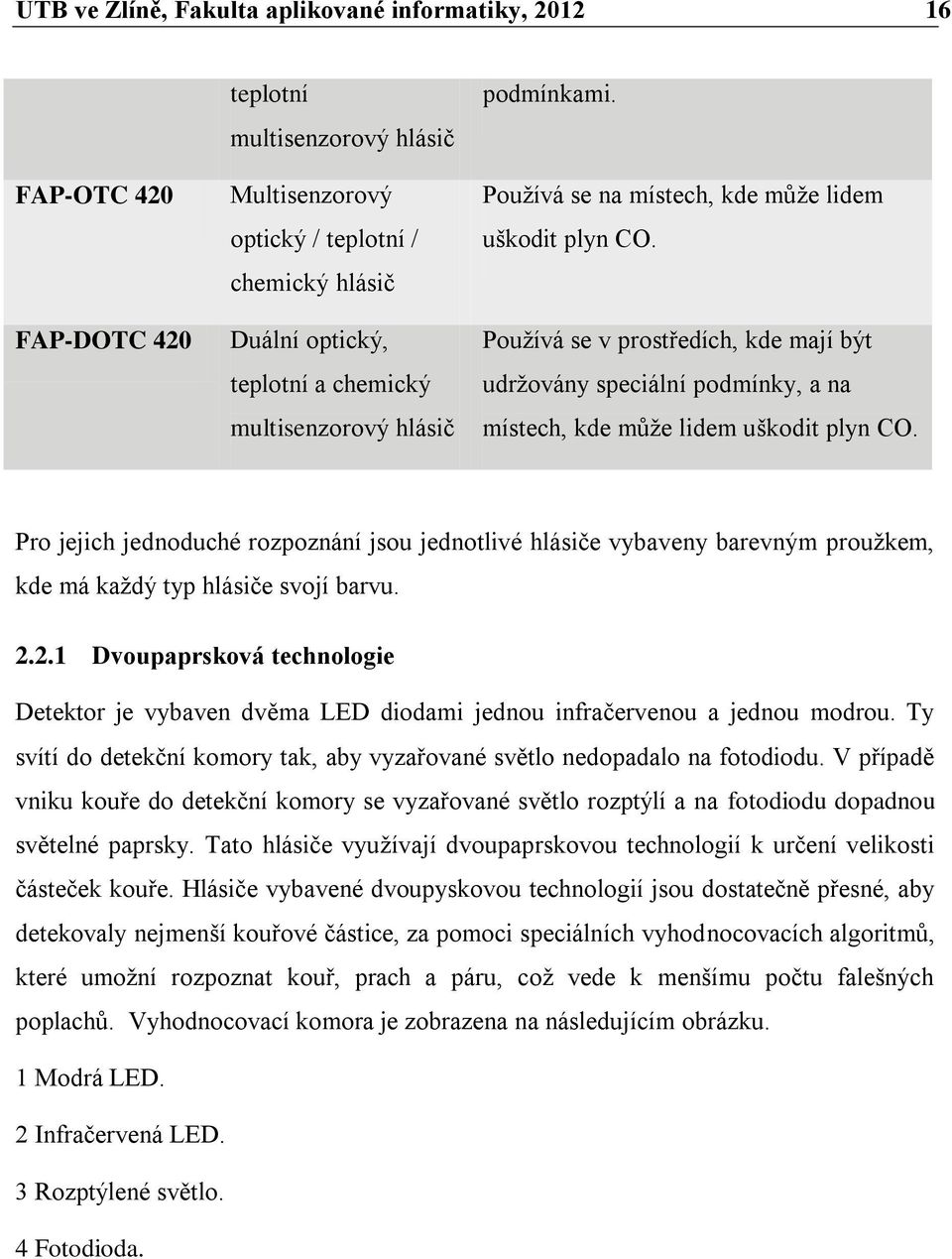 Pouţívá se v prostředích, kde mají být udrţovány speciální podmínky, a na místech, kde můţe lidem uškodit plyn CO.