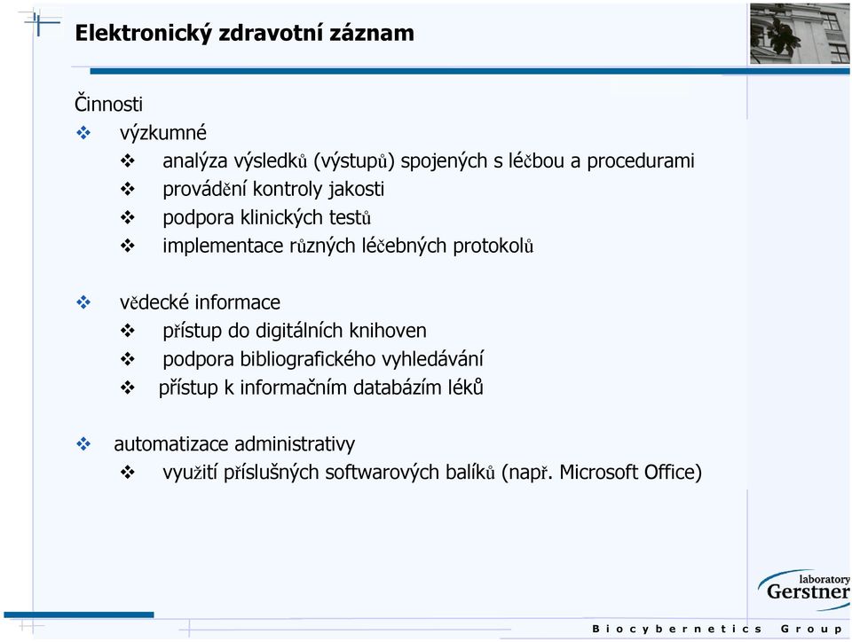 vědecké informace přístup do digitálních knihoven podpora bibliografického vyhledávání přístup k