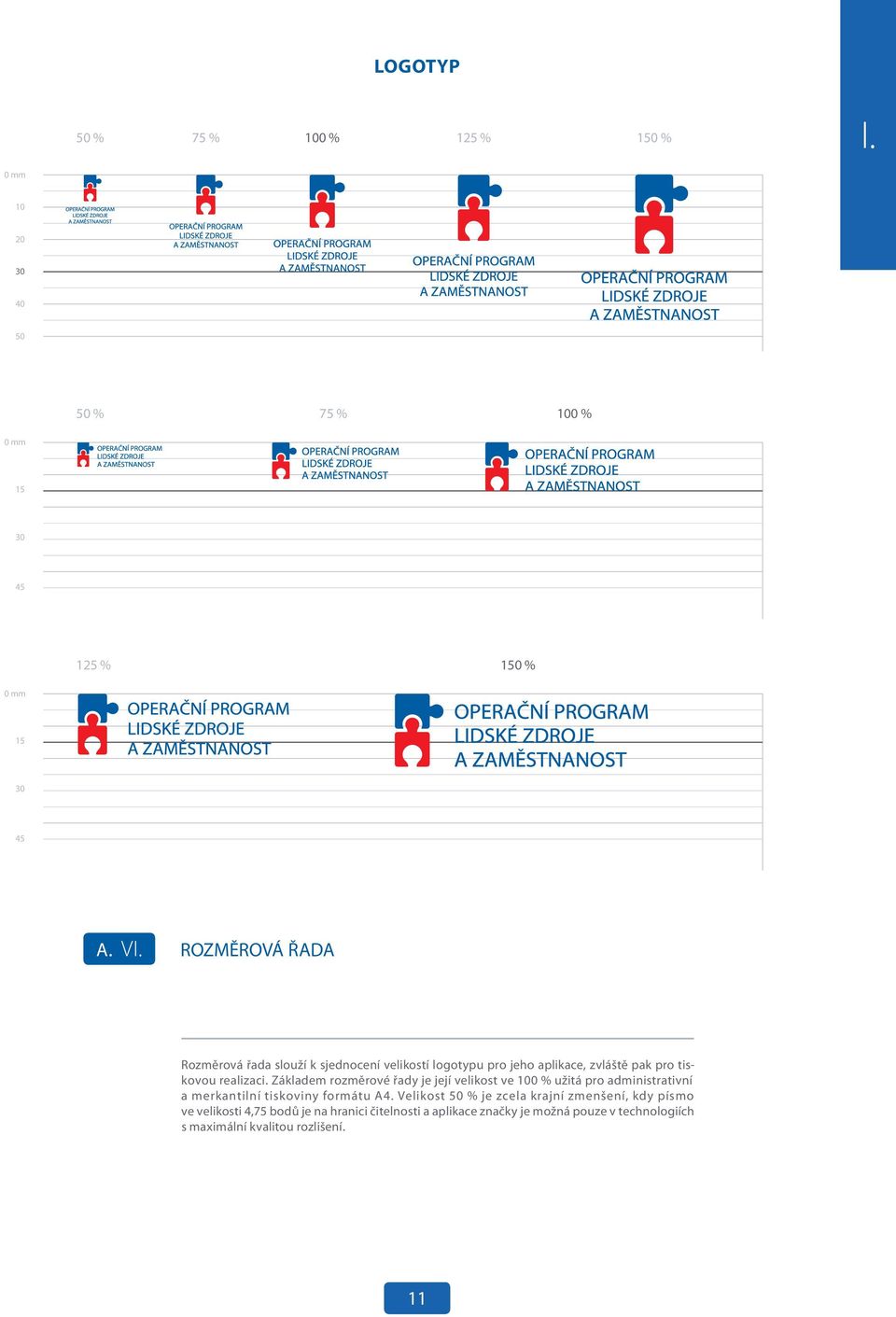 Základem rozměrové řady je její velikost ve 100 % užitá pro administrativní a merkantilní tiskoviny formátu A4.