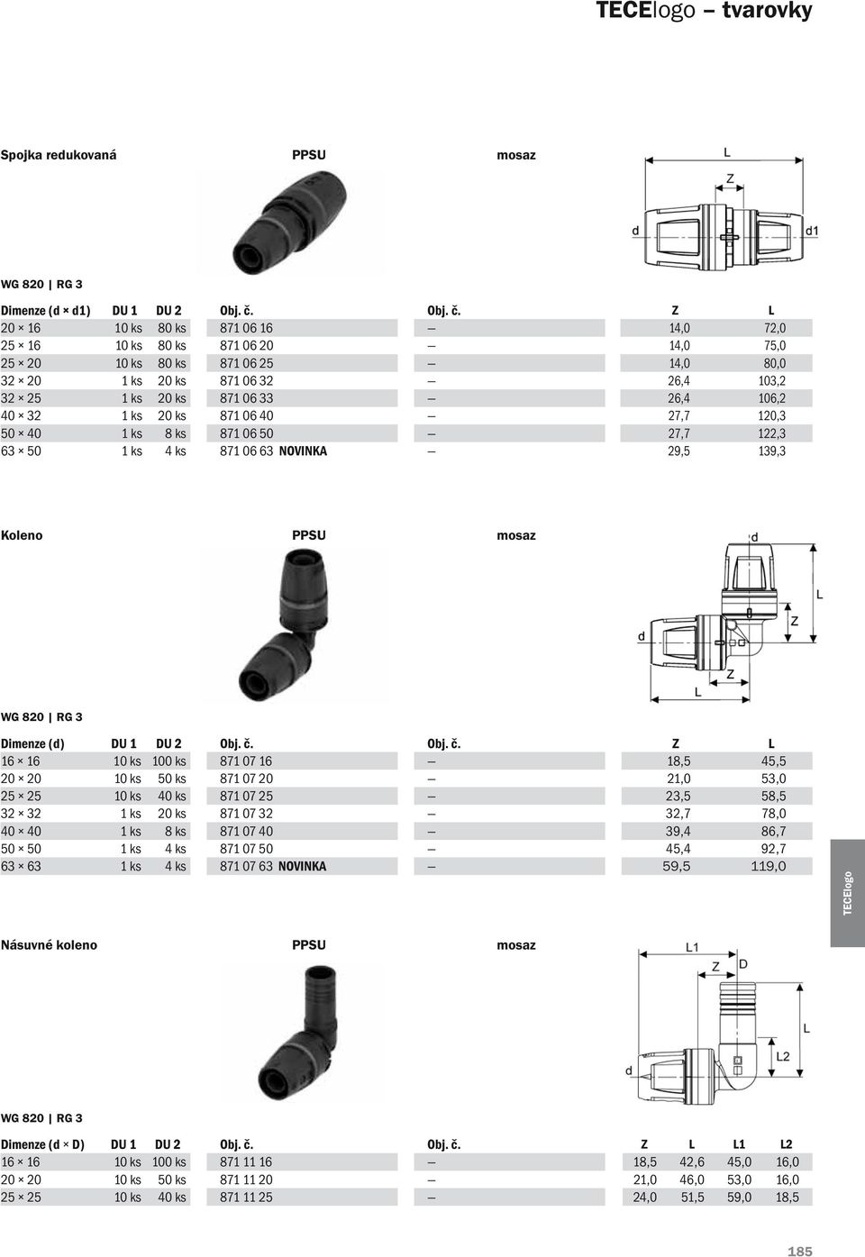 Z L 20 16 10 ks 80 ks 871 06 16 14,0 72,0 25 16 10 ks 80 ks 871 06 20 14,0 75,0 25 20 10 ks 80 ks 871 06 25 14,0 80,0 32 20 1 ks 20 ks 871 06 32 26,4 103,2 32 25 1 ks 20 ks 871 06 33 26,4 106,2 40 32